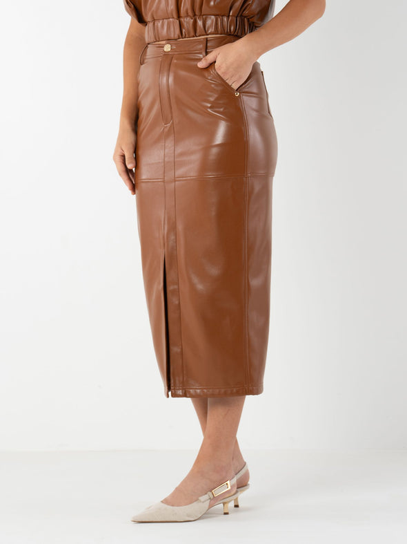 Mocha Pencil Skirt