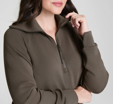 Spanx Half Zip in Mineral