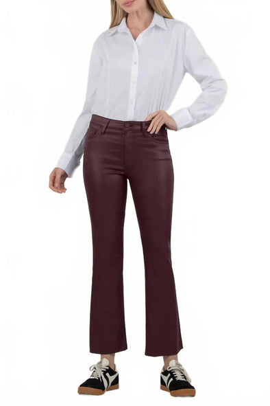 Sangria Coated Kick Flare