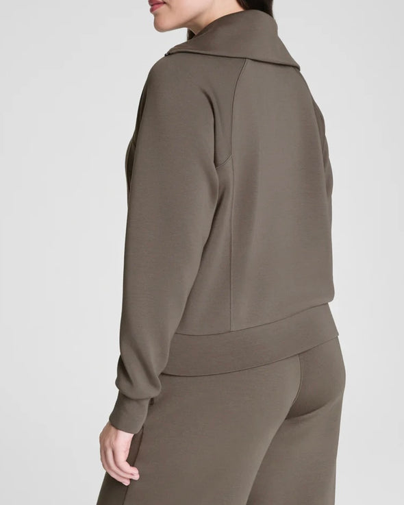 Spanx Half Zip in Mineral
