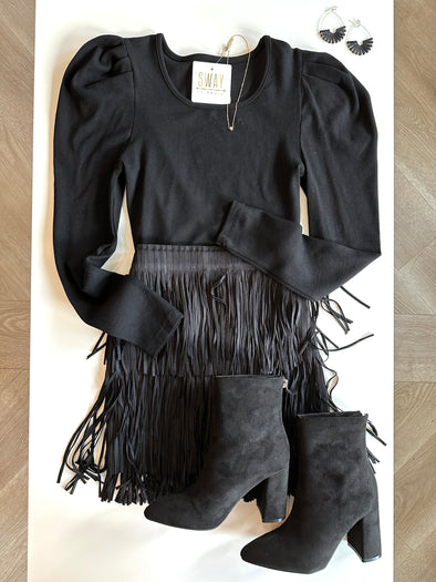 Cheyenne Fringe Skirt