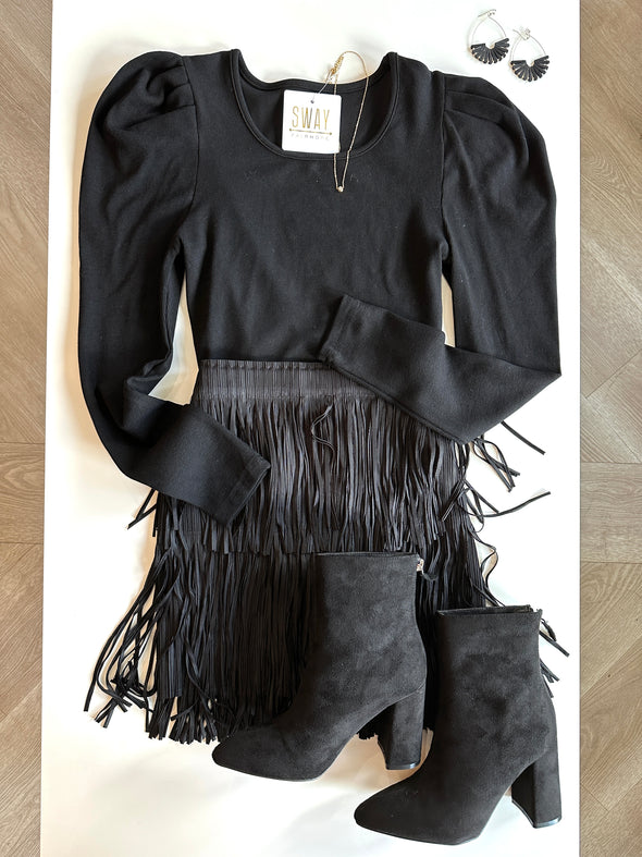 Cheyenne Fringe Skirt