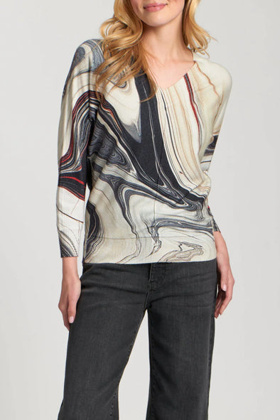 Marbled v-Neck Sweater