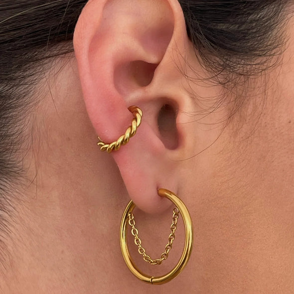 Pippa Chain Hoop Earring