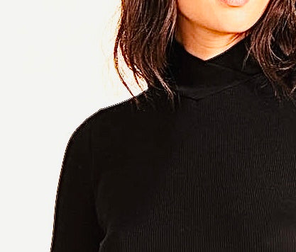 Cross Front Turtleneck