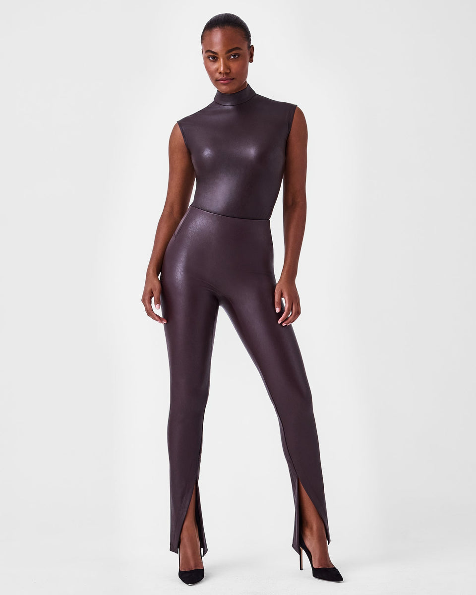 Spanx Leather Bodysuit - chocolate – SWAY Fairhope