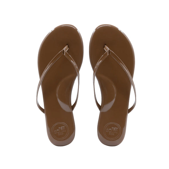 Solei Sea Flops - Caramel Patent